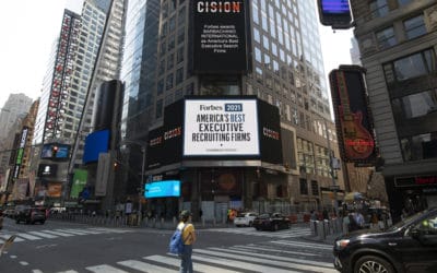 2021 Times Square billboard Forbes’ recognition